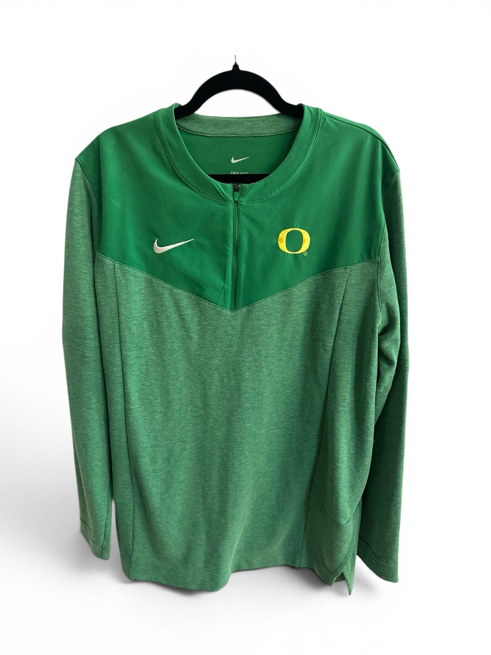 Nike Green Oregon Dri-FIT Quarter-Zip Pullover